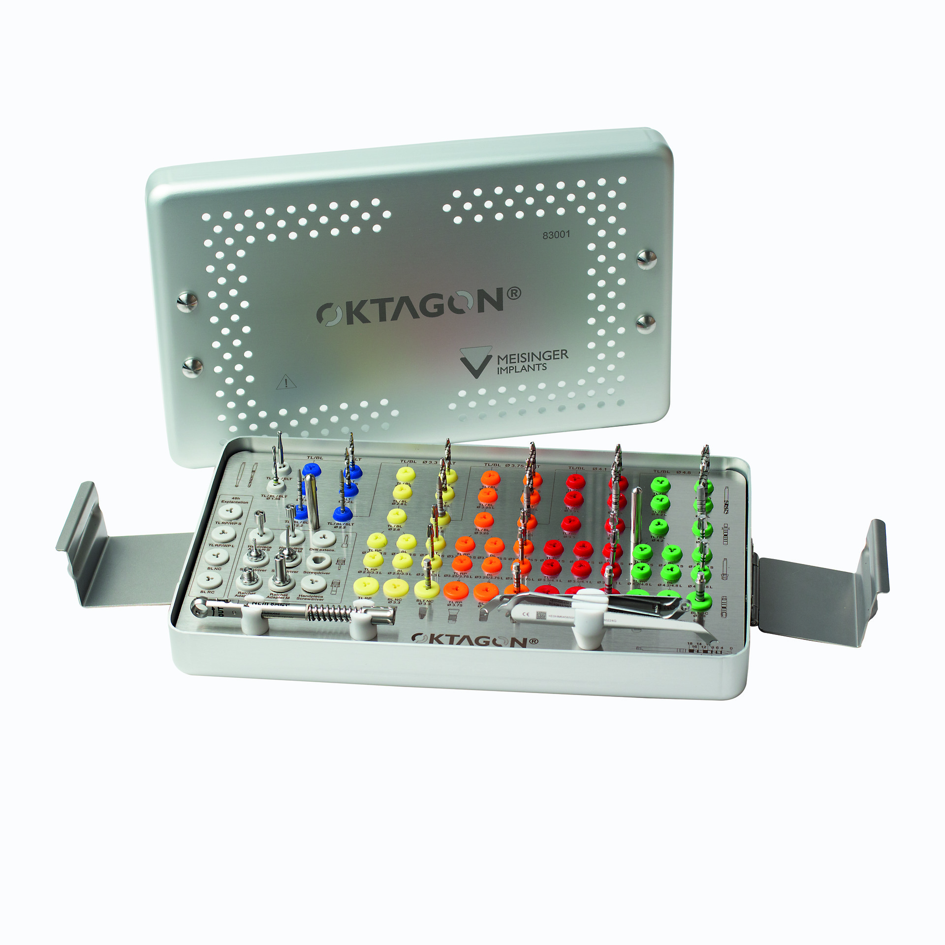 OKTAGON® Chirurgie Kassette Classic (BL/BLT), inkl. Instrumente, 83001